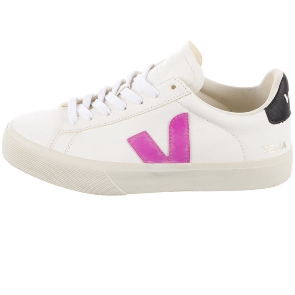 Veja Women's White and Purple Sneakers